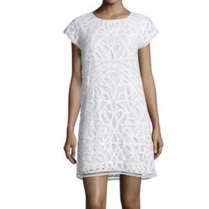 JOIE White Crochet Lace "Tabbetha" Cap Sleeve Dress Sz XS